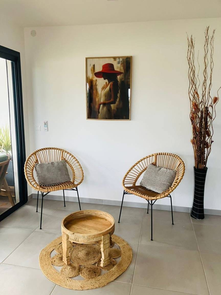 Salon design de la villa